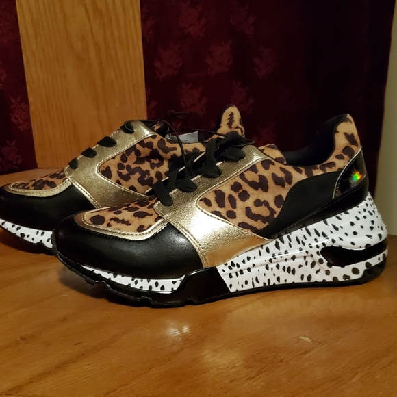 SteveMadden Boomer LeopardPrint sneakers NEW STOCK - Picture 8 of 8
